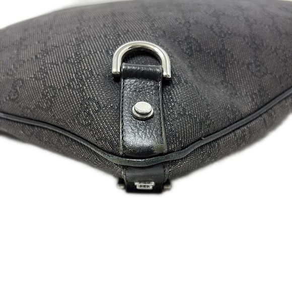 Gucci Shoulder Bag Abby GG Pattern 268642 Dark Gray And Black Leather - Picture 5 of 14